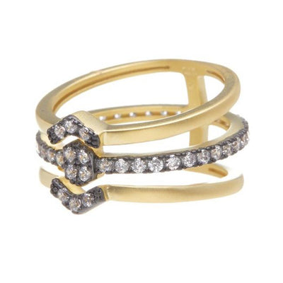 Image of Contemporary Deco Triple Ring by Freida Rothman