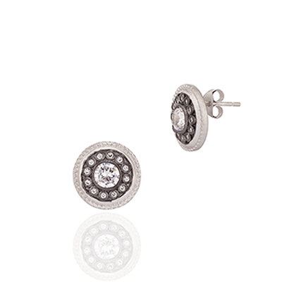Image of Nautical Button Stud Earrings by Freida Rothman