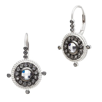 Image of Nautical Button Leverback Earrings by Freida Rothman