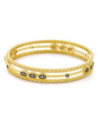 Image of Gilded Cable 3 Stack Banglesby Freida Rothman