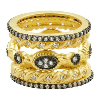 Image of Gilded Cable 5 Stack Rings | Size 8by Freida Rothman