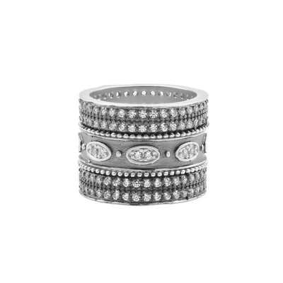 Image of Signature Oval Eternity 3-Stack Ring | Size 6by Freida Rothman