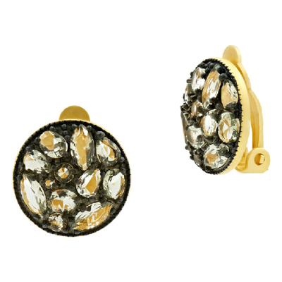 Image of Rose D'or Rosecut Disc Clip-On Earringsby Freida Rothman